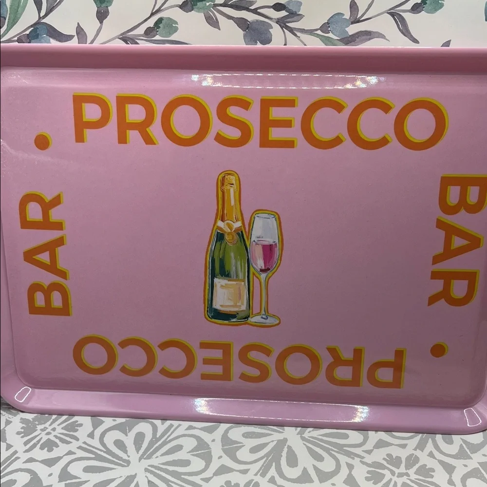 🥂🍾Pink Prosecco Bar Serving Tray🥂🎀 Bridal Shower Wedding Gift Bachelorette Host